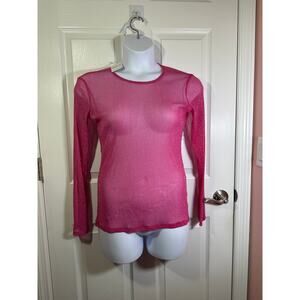 Bellelovin sheer pink glitter long sleeve XL